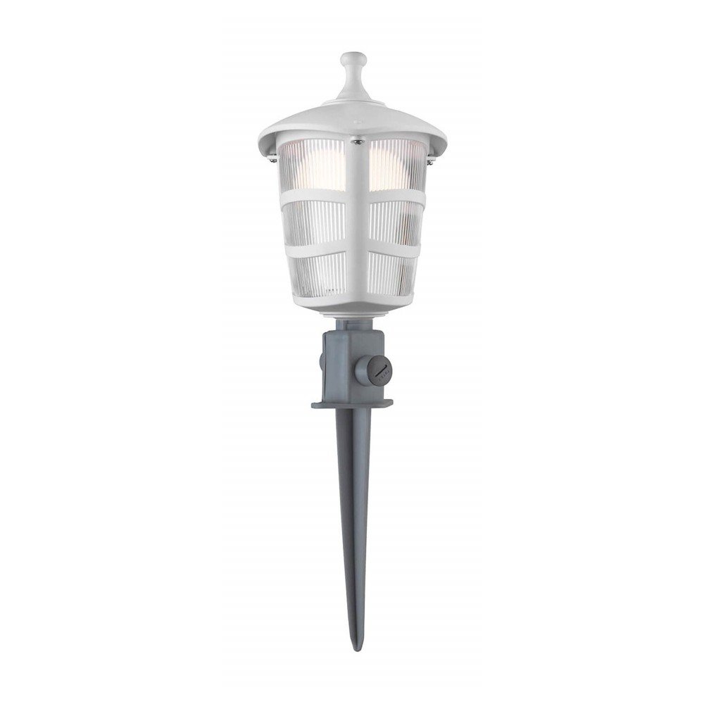 Bílé zahradní svítidlo LED Art Deco v:1059952