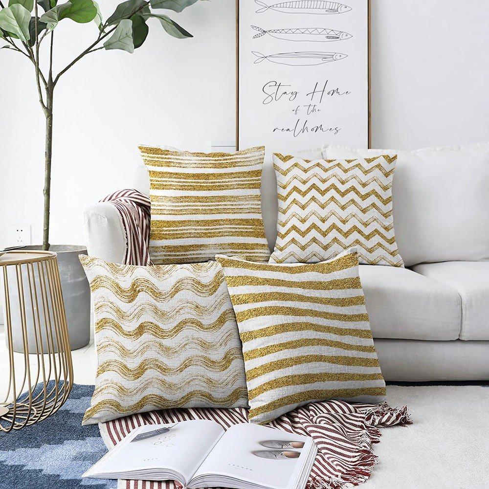 Sada 4 povlaků na polštáře Minimalist Cushion Covers Geometric, 55 x 55 cm v:1377767