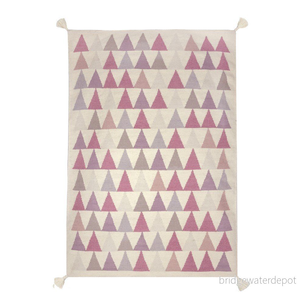 Ručně tkaný vlněný koberec s růžovými detaily Art For Kids Triangles, 160 x 230 cm v:1021142