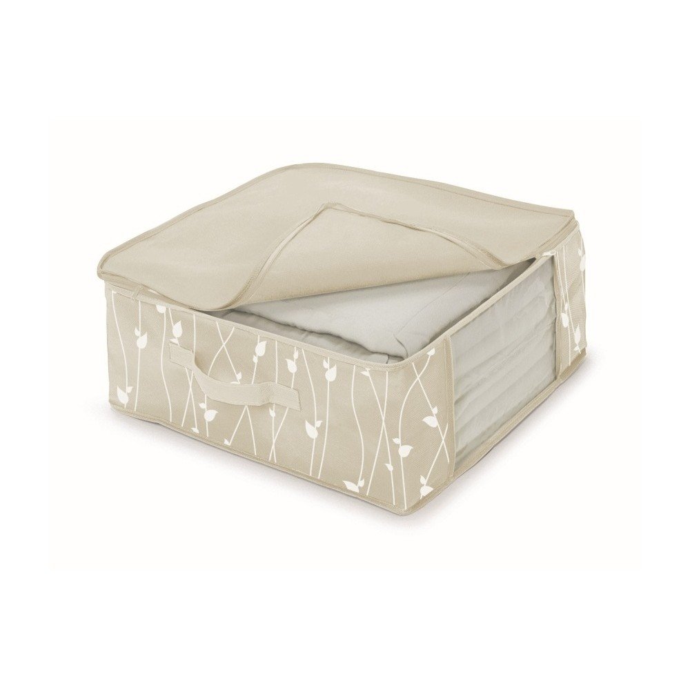 Béžový úložný box na přikrývky Cosatto Leaves, šířka 45 cm v:1039120