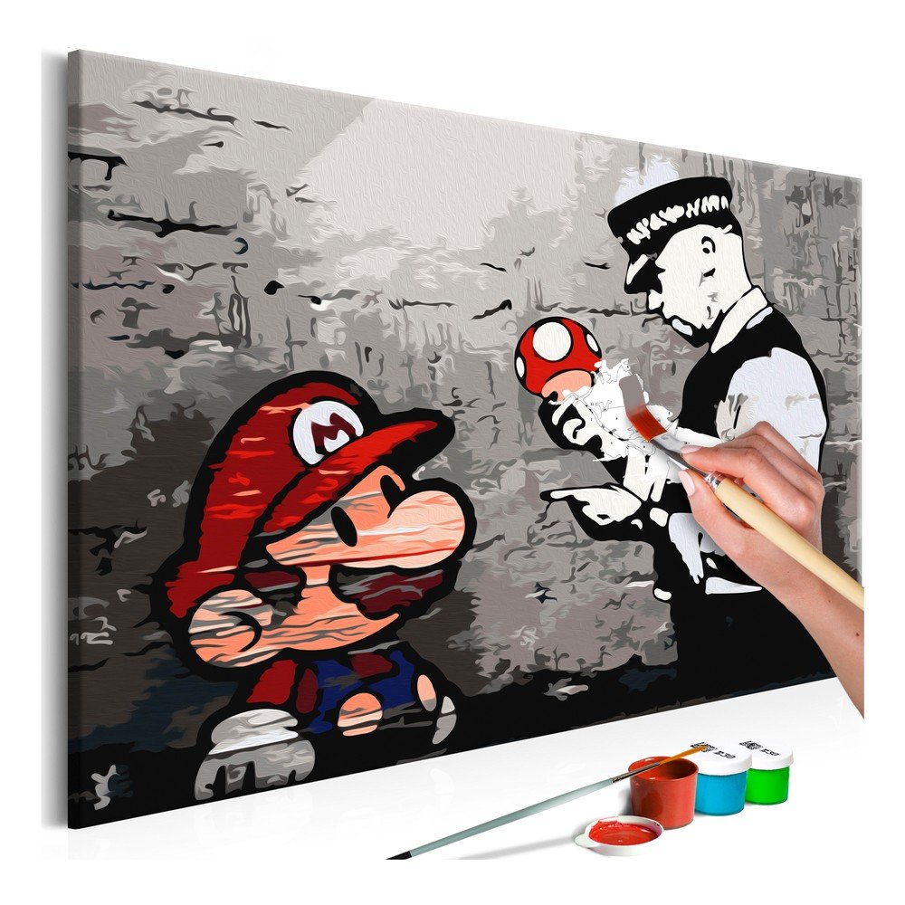 DIY set na tvorbu vlastního obrazu na plátně Artgeist Mario, 60 x 40 cm v:1079114
