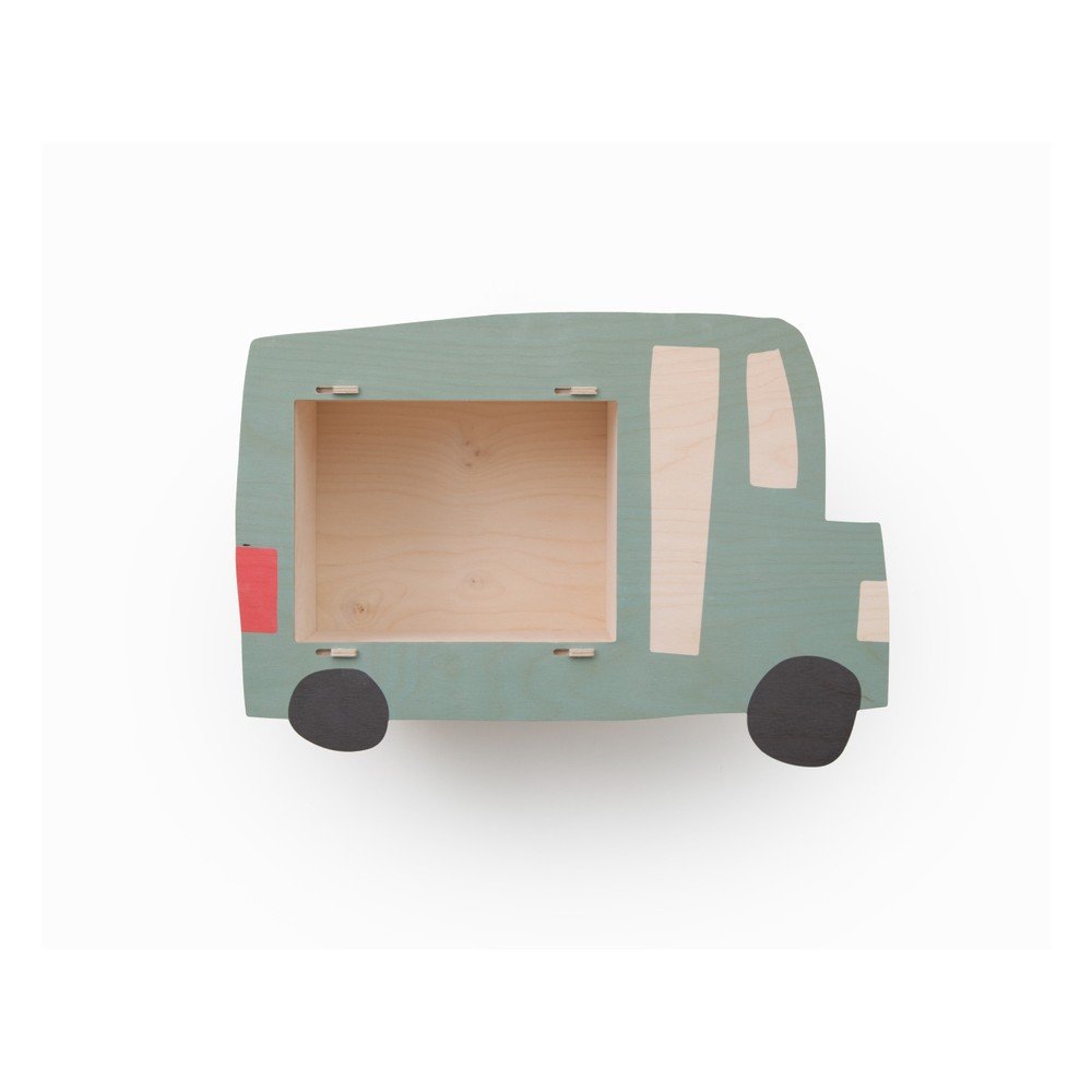 Dětská police z březového dřeva Little Nice Things Car v:1276356