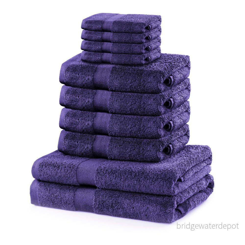 Set 8 fialových ručníků a 2 osušek DecoKing Marina Purple v:1323220
