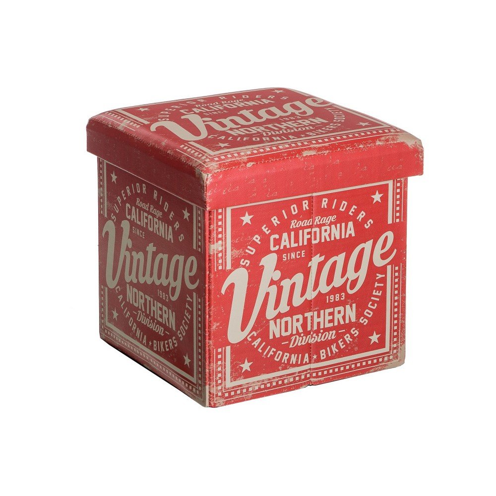 Červený taburet Ixia Retro Vintage v:816732
