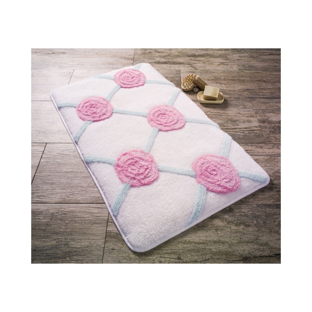 Bílá předložka do koupelny Confetti Bathmats Pontus, 70 x 120 cm v:826914