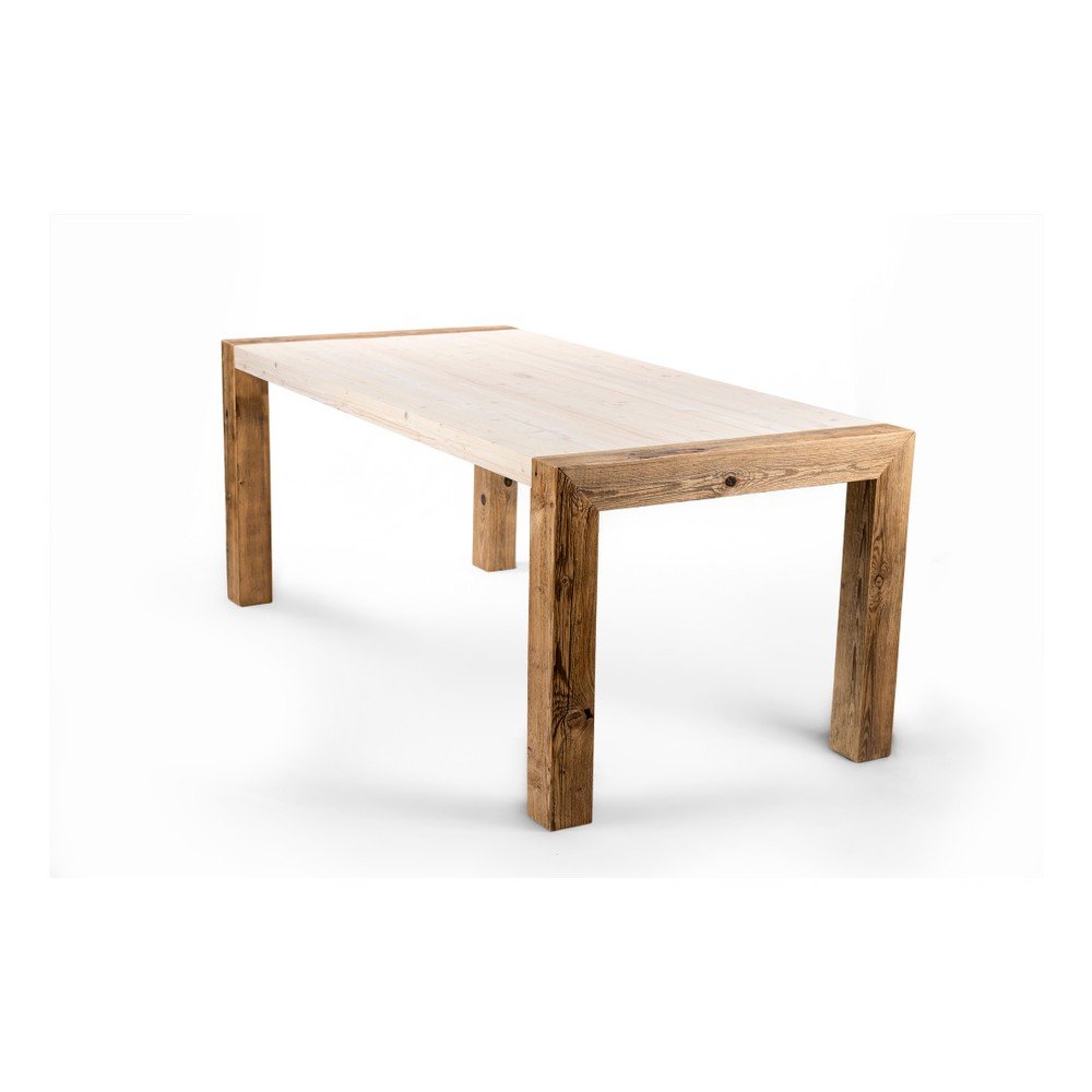 Dřevěný jídelní stůl se světlou deskou Antique Wood, délka 240 cm v:901326