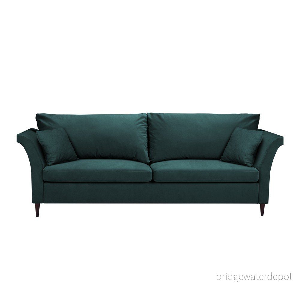 Zelenomodrá rozkládací pohovka s úložným prostorem Mazzini Sofas Pivoine v:1202202
