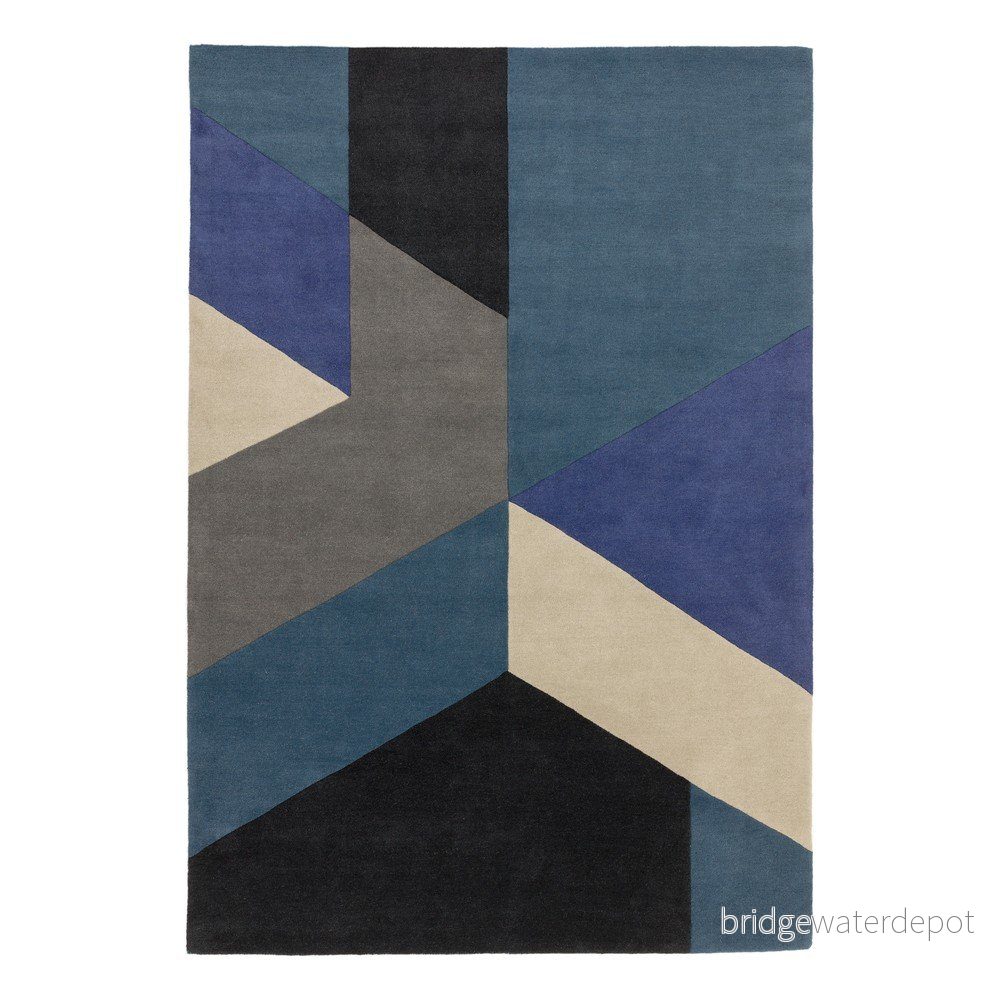 Modrý koberec Asiatic Carpets Reef Big Geo, 120 x 170 cm v:1334566