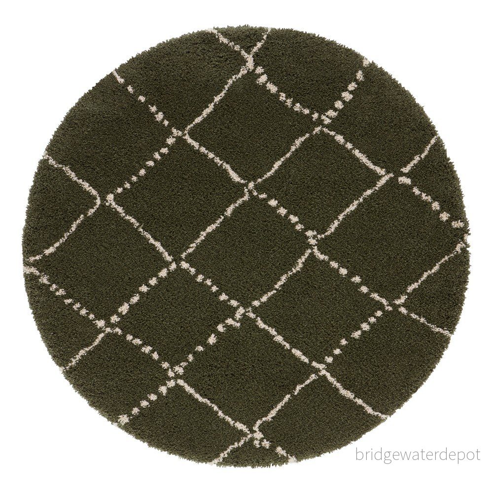 Zelený koberec Mint Rugs Hash, ⌀ 160 cm v:1364211