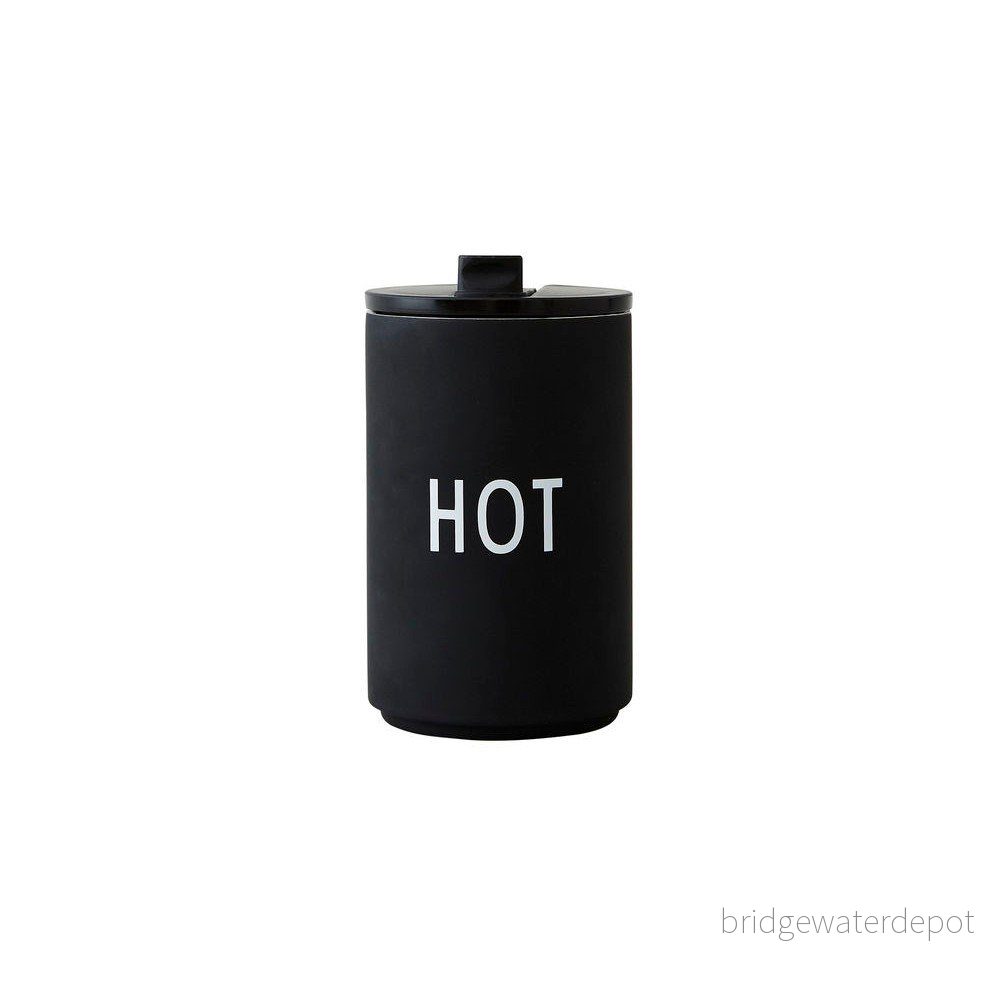 Černý termo hrnek 350 ml Hot – Design Letters v:1418261