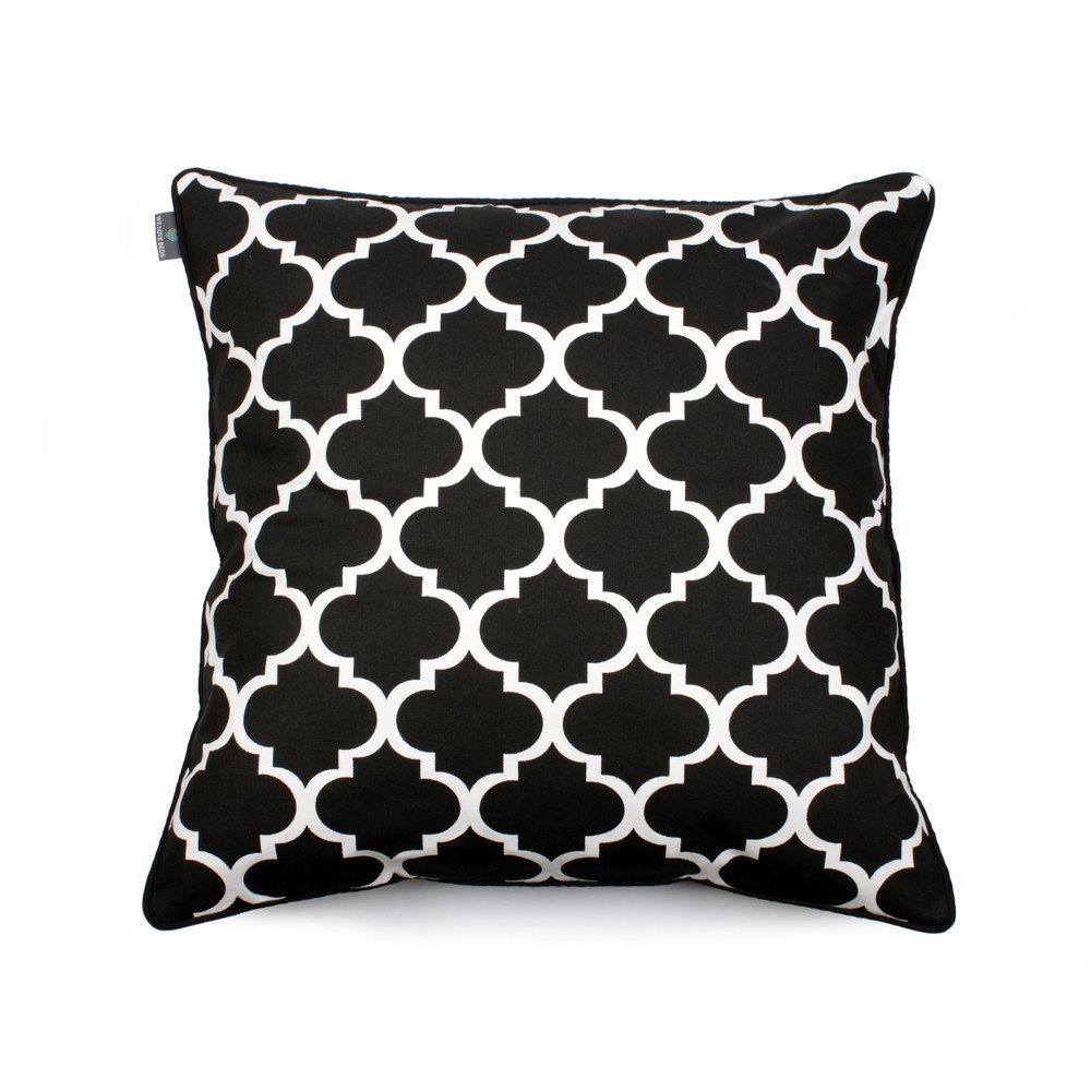 Černo-bílý povlak na polštář WeLoveBeds Clover, 60 x 60 cm v:1157448