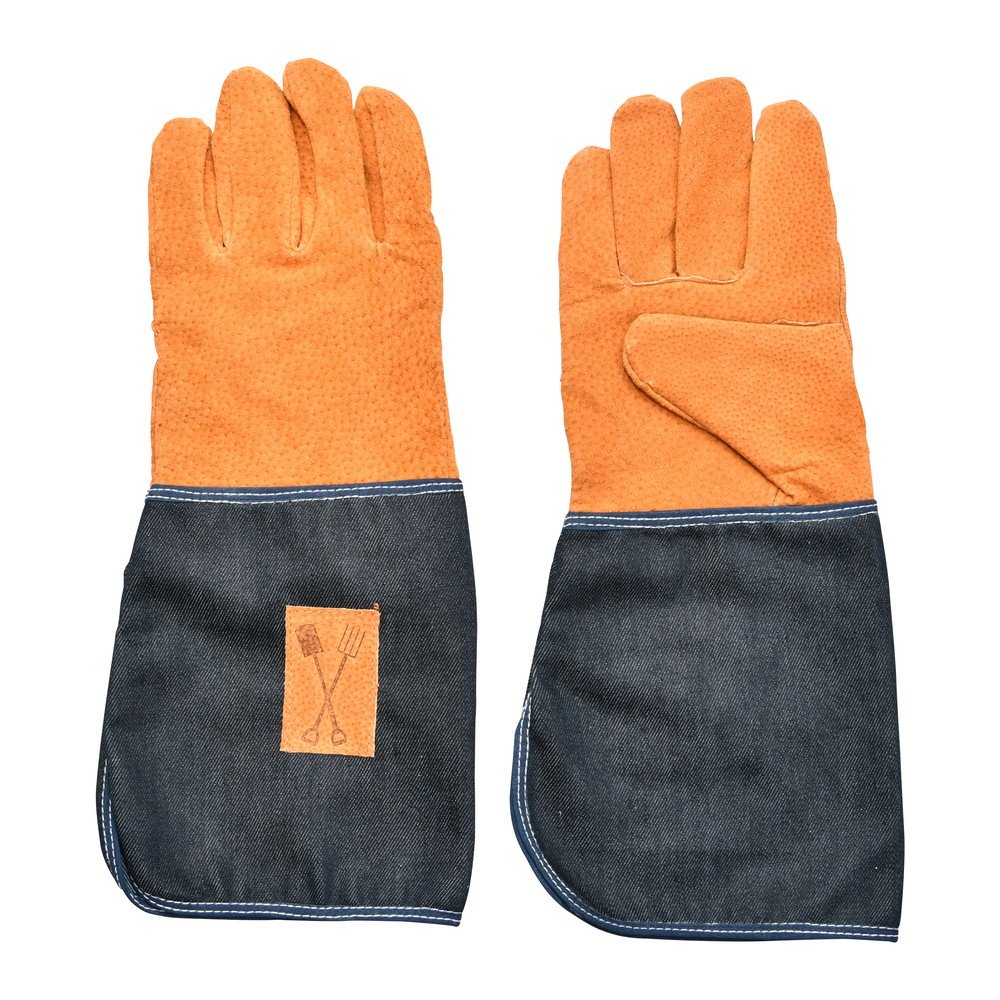 Modro-oranžové zahradnické rukavice s ochranou zápěstí Esschert Design Denim v:1330386 Modro-oranžové zahradnické rukavice s ochranou zápěstí Esschert Design Denim v:1330386
