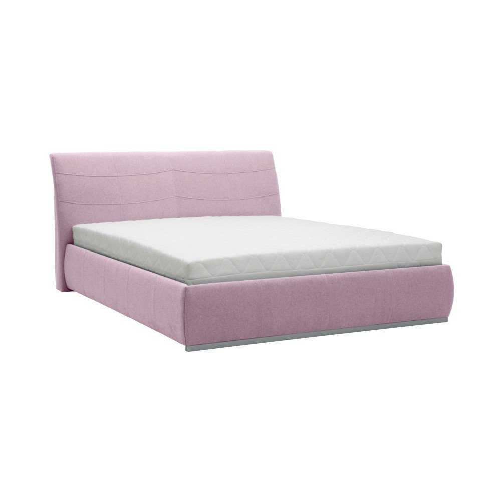 Světle růžová dvoulůžková postel Mazzini Beds Luna, 180 x 200 cm v:932132