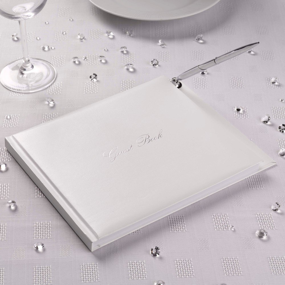 Kniha hostů s perem Neviti Premium White/Silver v:1196676