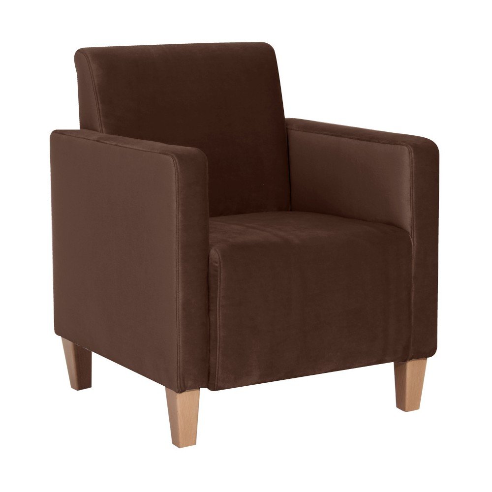 Hnědé křeslo Max Winzer Milla Velvet v:908666